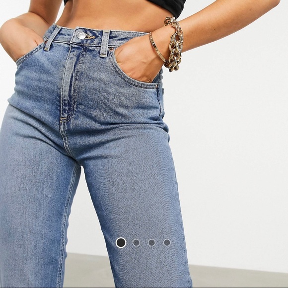 ASOS DESIGN high rise farleigh 'slim' mom jeans (W30 L32) - Picture 3 of 8